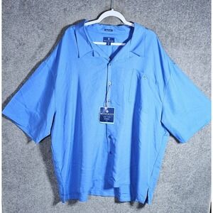 Weekender Bungalow Luau Edition Performance Button Up Shirt Mens Size 3X Blue